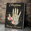 Personalized Massage Therapist Hand Art , Custom Name Massage Therapist Canvas Prints