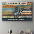 Personalized Sailor Canvas Prints, In This Sailor Home Sailor Wall Art Canvas for Husband