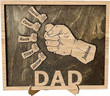 Personalized Dad Sign, Grandpa Dad and Kids Wood Sign, Papa Holding Kid Hands Table Decor Wooden Plaque for Living Room