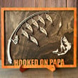 Personalized Fishing Wood Sign Table Decor, Hook on being Daddy Wood Sign Plaque for Living Room