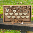 Personalized Family Tree Wood Sign Table Decor for Living Room, Gift for Mom Layers Wood Sign Plaque