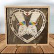 Personalized Lesbian Couple Layers Wood Sign Table Decor in Bedroom, LGBT Sign for Couple
