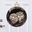 Owl Decor Lovely Family Decor Round Wooden Sign - Outdoor Wall Decor - Hanging Wall Decor - Housewarming Gift