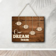 Personalized Football Sport Wood Sign Wall Decor, Football Team Gift for Men, Football Coach