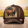 Personalized Droughtmaster Cattle on the Farm 3D Classic Cap for Farmers, Men