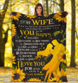Sunflowers To My Wife Throw Blanket, I love you for all Sunflowers Soft Fleece Blanket, Sofa Sherpa Blanket