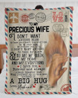Customized Hand in Hand Letter Blanket for Wife, I Wish I Could Back Turn The Clock Throw Blanket