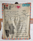 Vintage Letter To My Wife Blanket from Husband, Everytime You Wrap Yourself Up in this Blanket