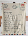 Vintage Letter To My Wife Blanket from Husband, Everytime You Wrap Yourself Up in this Blanket