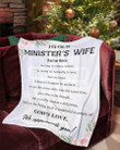 Minister's Wife Blanket, Religious Gift, Pastor Appreciation Gift, Pastor Wife Gift, Christian Blanket Fleece Blanket