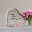 Personalized Nana's Peep Heart Acrylic Plaque, Gift For Grandma, Gift For Easter Day, Easter Day House Decoration