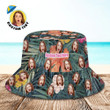Custom Photo Face Bucket Hat for Men, Women, Wide Brim Outdoor Summer Cap Hiking Beach Sports Hats Hawaiian Style Gift for Lover