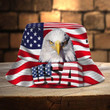 Personalized 4th of July Eagle Bucket Hat for Men, Women, Gift For Independence Day