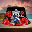 Personalized Puerto Rico Flag Bucket Hat for Men, Women, Custom Name Puerto Rico Hat for Boy, Girls