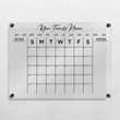 Family or Company Calendar - Acrylic Board, Personalized Dry Erase Family Planner, Weekly and Monthly Planner