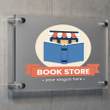 Personalized Acrylic Sign For Bookstore, Decorate Bookshelf, Reception Sign, Acrylic Bookstore Sign