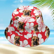 Custom Dog Photo, Pet Photo Tropical Leaves Hawaiian Bucket Hat for Boy, Girl, Men, Women