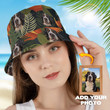 Lush Mosh Hawaiian Custom Dog Photo Bucket Hat for Men, Women, Dog Mom, Dog Cat