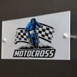 Personalized Motocross Biker Acrylic Sign, Decorate Door and Wall, Gift For Motocross Dad, Husband, For Him