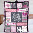 Customized Bed Mom Ever Fleece Blanket, Gift for Mom from Daughter Mother Throw Blanket Bedroom