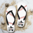 Baseball Monogram Personalized Flip Flops - Great Gift for Son's Birthday, Flip Flops For Baseball Players