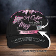 May Qeen Cap, Personalized May Queen 3D Classic Cap for Women, Custom Name, Date, Gift for Girlfriend Birthday in May