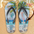 Personalized Beach Flip Flops, Summer Sandals For People Who Like The Sea, Life is Better in Flip Flops