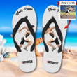 Personalized Flip Flops for Runners, Summer Sandals for Running Enthusiasts, Custom Photo, Name and Text
