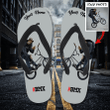 Personalized Flip Flops for BMX Enthusiasts - Summer Sandals with Customized Photos, Names, and Text, Gift For Team