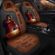 Customized Welding Mask Leather Patern Car Seat Cover for Husband, Funny Welder Car Decor Hold on