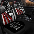 4th of July Funny Baseball American Flag Car Seat Covers Set 2 Universal Fit for Men, Husband Car Decor