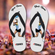 Personalized Flip Flops for Tennis Players, Summer Sandals for Tennis Enthusiasts, Custom Photo Design