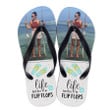 Personalized Summer Flip Flops, Custom Name and Photo, Flip Flops For Husband and Wife, Gift For Family