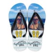 Personalized Summer Flip Flops, Custom Name and Photo, Flip Flops For Husband and Wife, Gift For Family