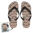 Personalized Flip Flops, Funny Gift For Birthday, Unique Birthday Gifts for Friends, Custom Smiley Photo