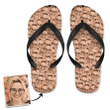 Personalized Flip Flops, Funny Gift For Birthday, Unique Birthday Gifts for Friends, Custom Smiley Photo