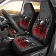 Skull anh Gun Car Seat Cover, Personalized Car Seat Cover, Car Decor for Skull Lovers