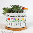 Personalized Grandma's Garden Flowers Pot, Mom's Garden, Birth Month Flower Family Plant Pot, Mothers Day Gift