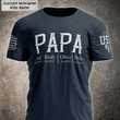 Personalized Papa Shirt with Grandkids, Custom Grandkids EST T Shirt with Pops