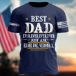 Personalized Funny Best Dad Ever Ever Just Ask Kids T Shirt, Custom Dad Name On Sleeves