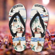 Doberman Pinscher Summer Beach Flip Flops, Personalized Flip Flops For Family, For Friends