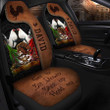 Personalized Rooster Car Seat Cover Set Of 2, Custom Name Car Accessories for Men, Women
