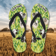 Personalized Vintage Farm Hawaiian Flip Flops for Men - Brahman Hawaiian Flip Flops, Animals Hawaiian Summer Sandals