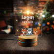 Personalized Animal Baby Night Light Lamp, Cute Night Light Personalized Baby Gift