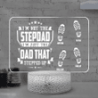 I'm Not The Stepdad Personalized Footprints Night Light For Stepdad, Gift For Stepdad at Father's Day
