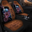 Independence Day Car Seat Cover, Personalized Car Decor Universal Fit Set 2, Custom Name Car Accessories for Men, Women