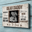 Custom Photo Ultrasound Baby Photo Expecting Dad Canvas Prints, Dad To Be Love The Bump Baby Room Decor