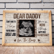 Custom Photo Ultrasound Baby Photo Expecting Dad Canvas Prints, Dad To Be Love The Bump Baby Room Decor
