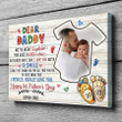 Custom Photo Dad and Baby First Father's Day Gift, 1st Father's Day Canvas Prints for Daddy