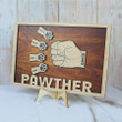 Personalized Funny Pawther Dog Dad, Cat Dad Wooden Sign, Dog Dad with Paws Sign Table Decor for Bedroom